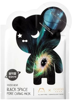 THE OOZOO Bear Black Space Pore Caring Mask Маска для сужения пор Мишка Черная дыра