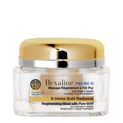Rexaline Омолоджуюча маска для обличчя з частинками золота 24K PREMIUM LINE-KILLER X-Treme Gold Radiance Mask